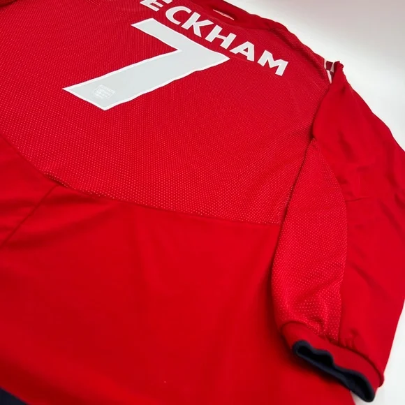 Beckham #7 England 2004/2005 Away ORIGINAL Umbro Long Sleeve Soccer Jersey (L)
